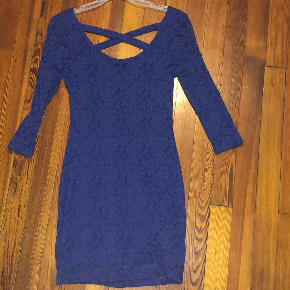 Lace Navy Blue formal dress size small